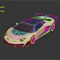White Supercar With Black Accents Sleek Aerodynamic Design And Rear Spoiler