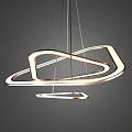 Elegant Modern Chandelier Design With Intertwined Circular Rings And LED Lighting