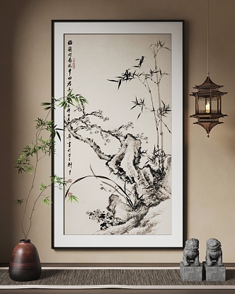 New Chinese Hanging Paintings Chinese Hanging Paintings 3d model