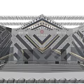 Modern KTV Stage Design With Green Lighting And Geometric Decorations