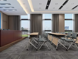 Modern conference room report hall 3d model