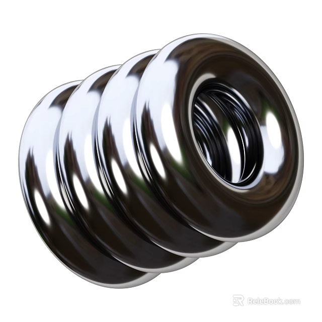 Industrial Equipment High Strength Stainless Steel Helical Metal Spring Heavy Duty Mechanical Component 3d model 