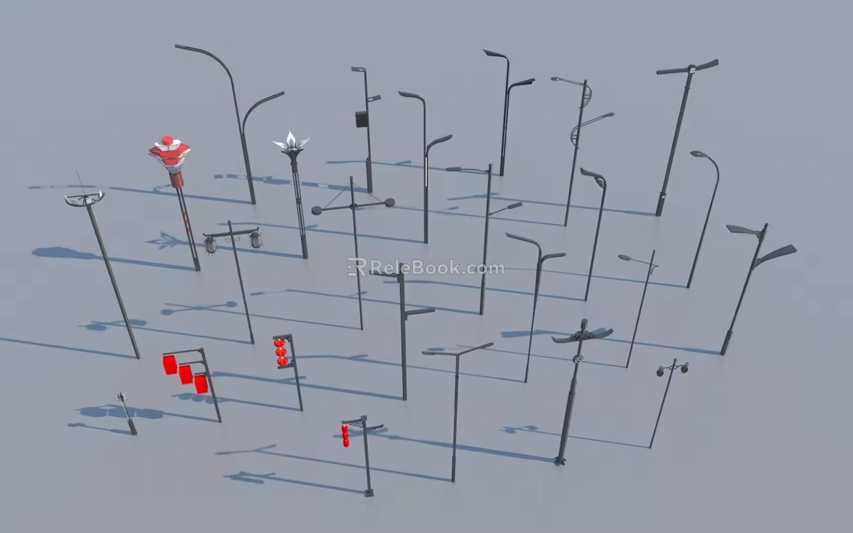Street lamp landscape lamp high pole lamp 3d model