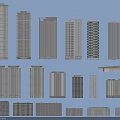 Various Designed Residential Buildings With Different Exterior Styles And Heights