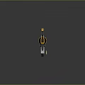Futuristic Sci Fi Weapon With Yellow Black Metallic Finish And Long Barrel Grip Design