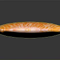 Peeled Bright Orange Segment with White Pith on Dark Background and Reflection