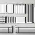 White Indoor Radiators with Various Modern Designs and Different Styles for Home Heating