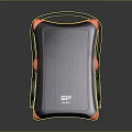 Portable Electronic Device With Silver Surface Orange Edges And Bottom Interfaces 3d model