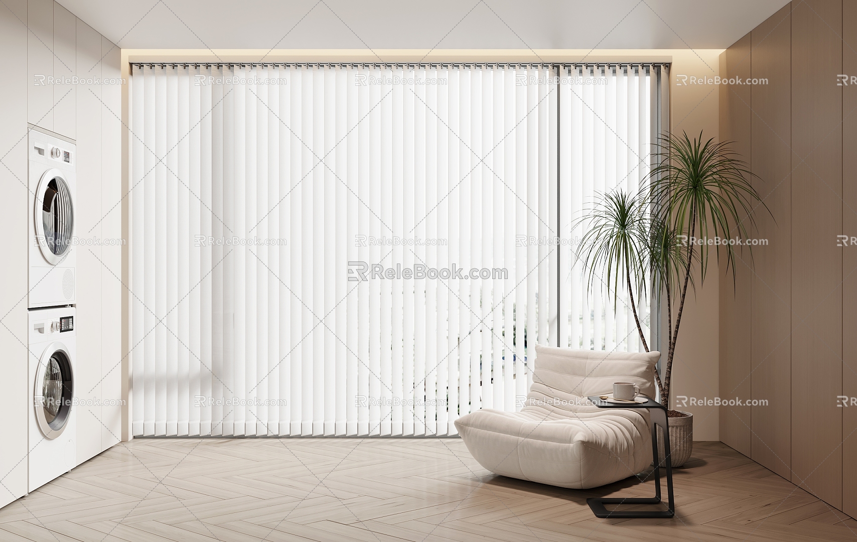 Modern dream curtain 3d model