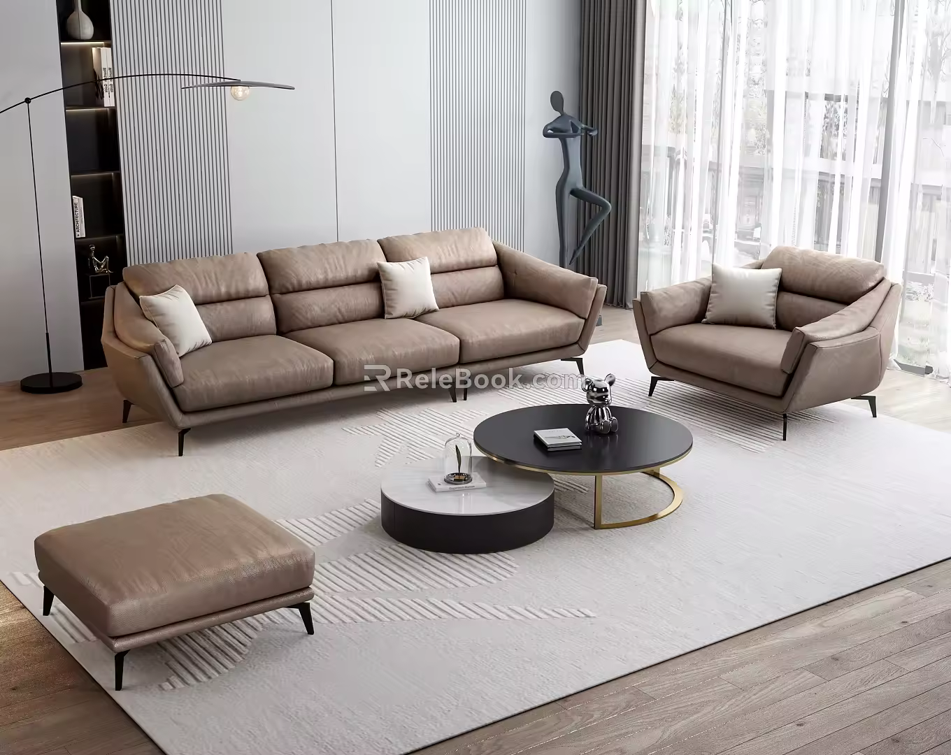 Modern Sofa Coffee Table Combination Sofa Combination 3d model