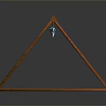 Orange Pyramid Furniture With Metal Frame Square Base And Hanging Ornament