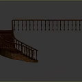 Elegant Wooden Spiral Staircase With Classic Railing Design For Modern Home
