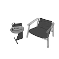 Modern leisure single chair acrylic chair leather leather chair metal side several speakers 3d model