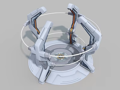Smart Machine Innovative Mechanical Design With Circular Base Ring Structure And Central Core 3d model