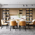Modern Restaurant Space 3d model