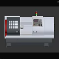 CNC Lathe Machine With Control Panel Digital Display And Stable Base 3d model