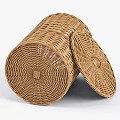 Colorful Woven Storage Baskets Purple Brown White with Bowknot Lids for Home Organizing