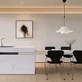 Water bar table and chair combination 3d model