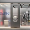 YINANDU Modern Clothing Store Interior With Mannequins And Fashion Display Items