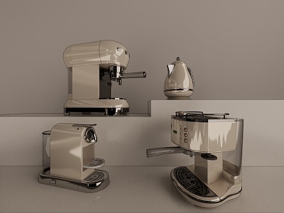 Modern coffee machine Coffee machine combination 3d model