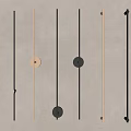 Modern Design Wall Lamps with Black and Gold Metallic Finishes on Beige Wall