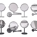 Stylish Tabletop Mirrors With Adjustable Stands And Round Surfaces For Home Decor