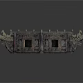 Traditional Chinese Architecture Model With Octagonal Roof Structure And Intricate Design