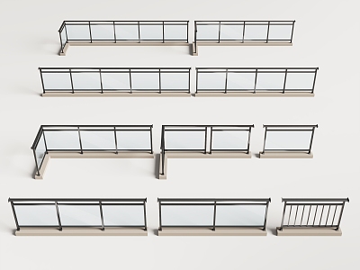 Balcony glass railing glass railing glass guardrail glass fence balcony stainless steel railing model