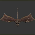 Game Movie Dragon Character with Purple Wings and Spiked Scales in Fantasy World Design