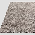 High Quality Square Carpet Featuring Woven Texture In Neutral Gray Soft Wool Material