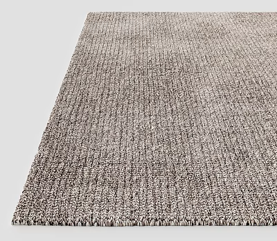 High Quality Square Carpet Featuring Woven Texture In Neutral Gray Soft Wool Material 3d model