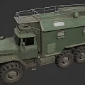 Military Green Off Road Camper Vehicle with Roof Platform Windows and Large Tires