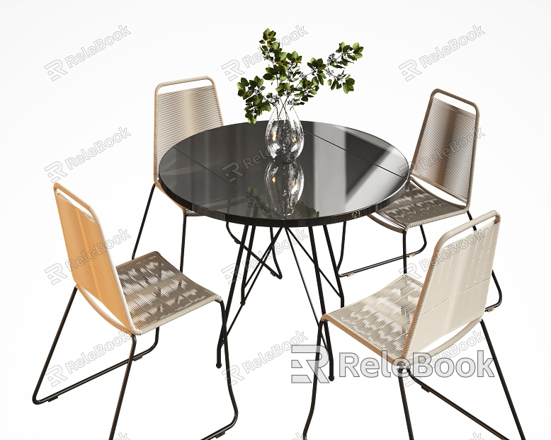 Modern leisure table and chair combination leisure table and chair model