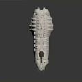 White Water Vessel Model With Detailed Deck Structure And Smooth Hull Design 3d model