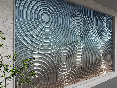 Modern background wall 3d model