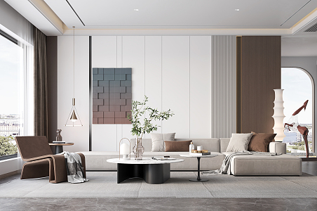 modern living room 3d model