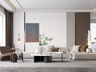 modern living room 3d model