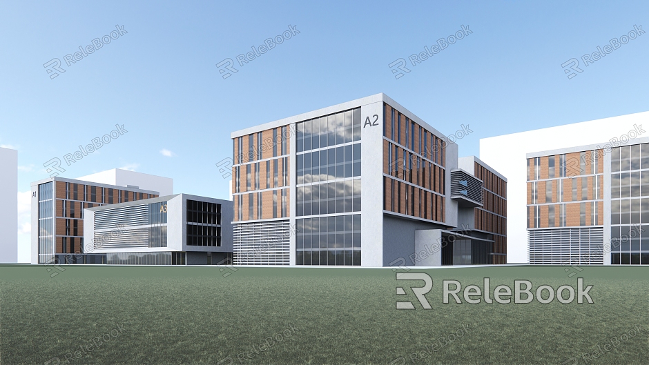 Modern Industrial Park Science and Technology Industrial Park Office Building model