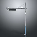 modern traffic pole traffic closed circuit television 3d model
