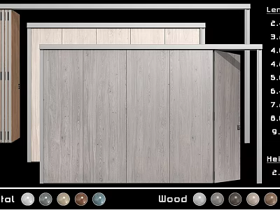 Modern Wooden Folding Door Design For Home Interior With Multiple Colors 3d model