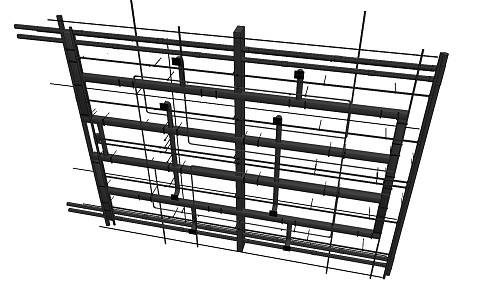 Industrial LOFT pipe ceiling 3d model