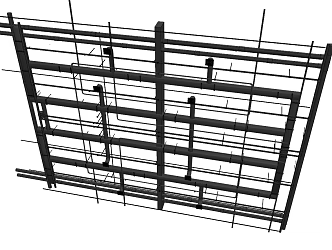 Industrial LOFT pipe ceiling 3d model