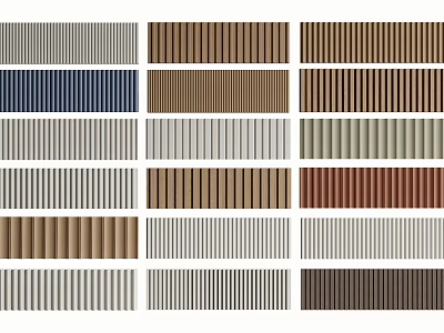 Variety Of Wainscoting Colors And Textures 3d model