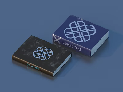 Wikondy Dookondy Books Blue Black Cover Featuring Intricate Woven Pattern Design 3d model