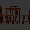 Mahogany Long Table And Eight Mahogany Chairs With Light Colored Cushions Dining Room Interior