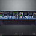 Advanced Control Panel Console With Multiple Screens And Functional Buttons