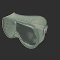 Green Protective Hat With Ventilation Holes And Goggle Design For Safety