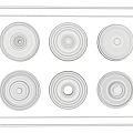 Gypsum lamp panel carved lamp panel chandelier base round lamp panel gypsum component 3d model