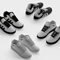 Stylish Casual Sneakers With Black White Color Gold Accents And Classic Lace Up Design