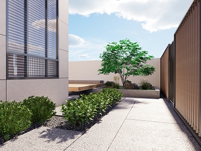 Modern Garden Courtyard Garden model